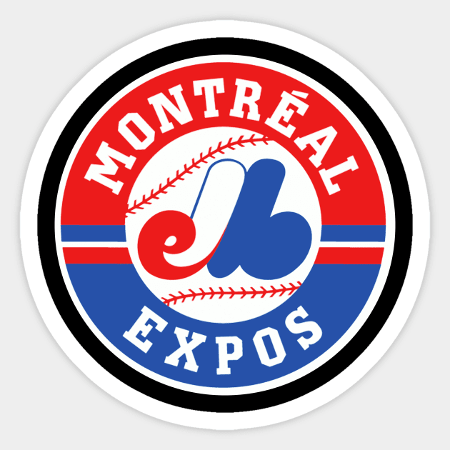 Defunct Montreal Expos Logo Sticker by robotbasecamp